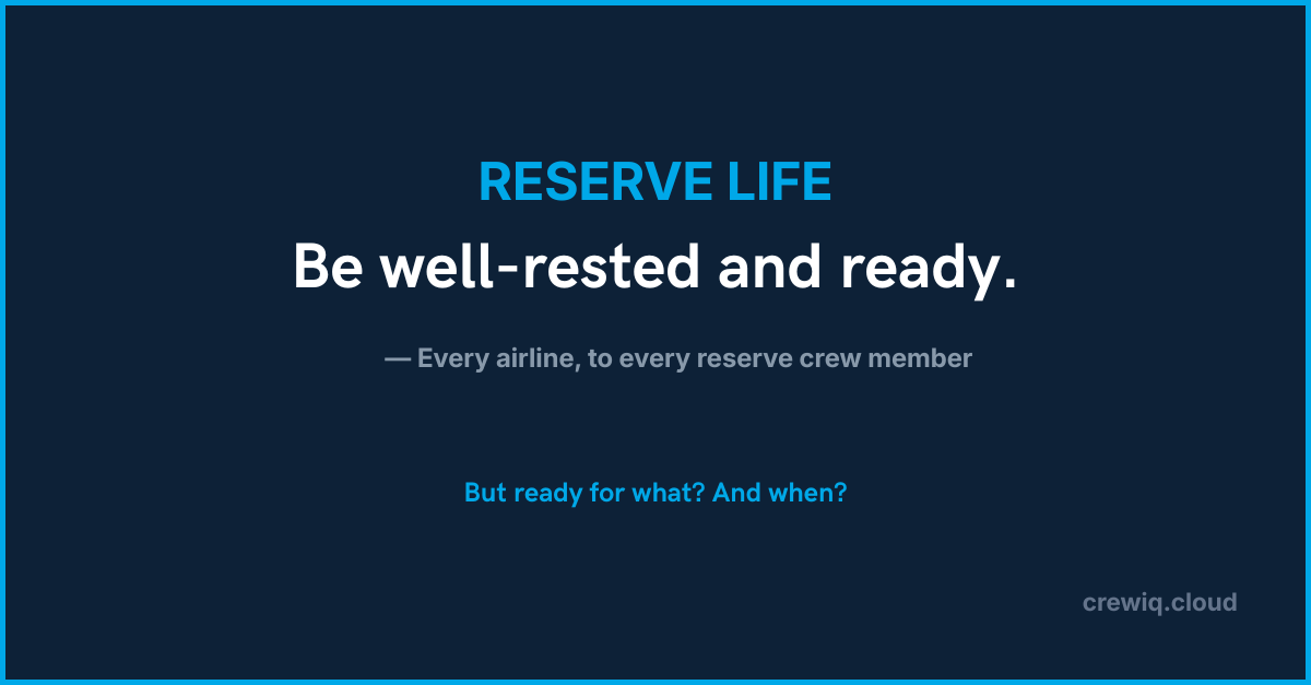 Fatigue Advice Fails When You Don't Know Your Schedule